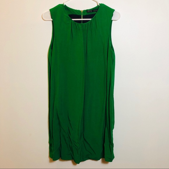 Zara green shift dress